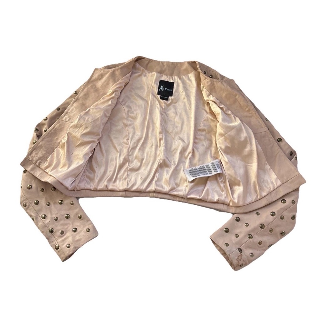 Sz S Marciano Blush Studded Leather women’s Jacket used with defects - Picture 2 of 16